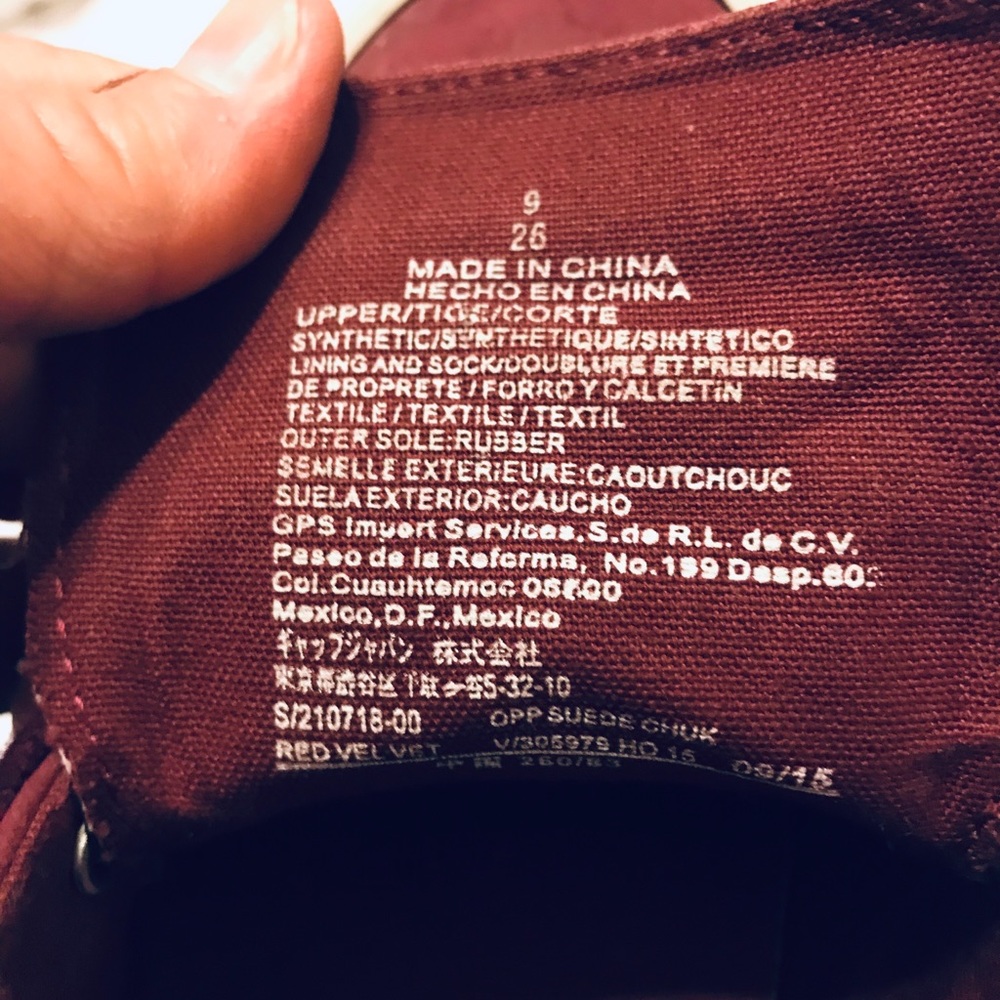 Ladies Red Velvet midtop sneakers sz 9.5